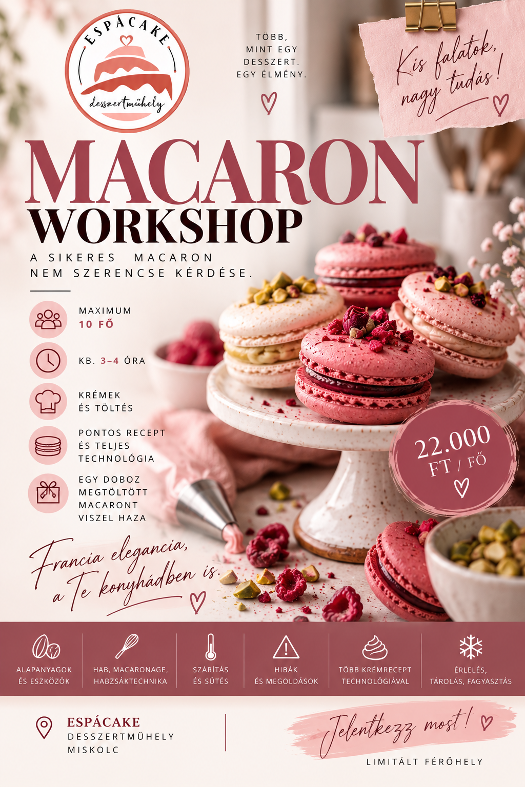 Macaron workshop – ismerd meg a tökéletes francia aprósütemény titkát!