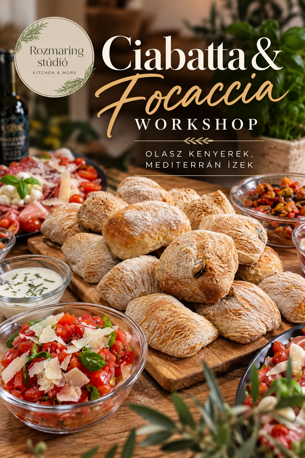 Ciabatta & Focaccia Workshop Miskolcon – olasz kenyerek, mediterrán ízek