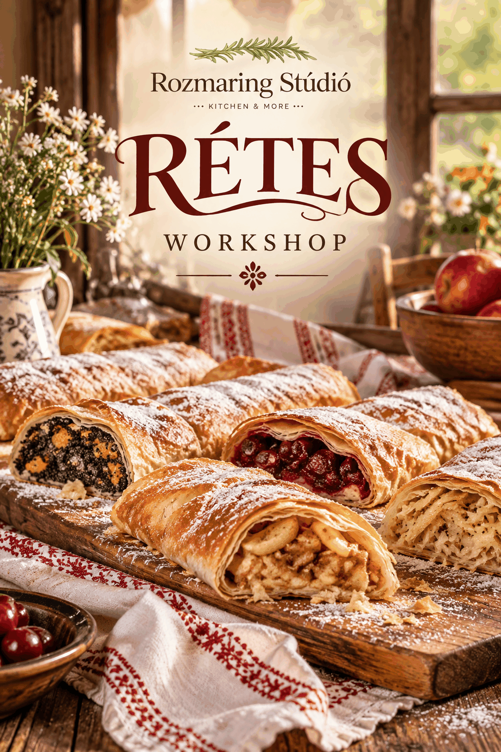 Tradicionális húzott és kelt rétes workshop – Tanuld meg a rétes készítés titkait!